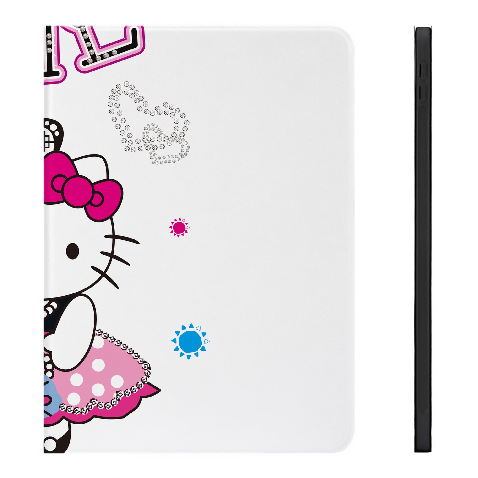 （画像用） Hello Kitty ハローキティ IPadケース ペンホルダー付き ブックスタイルデザイン